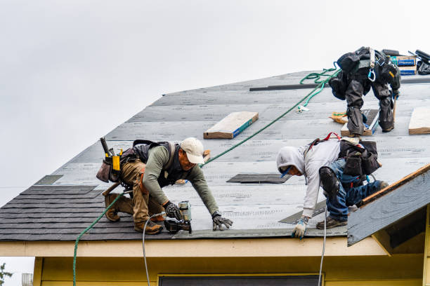 Professional Gutter Installation technician working in Andrews, SC